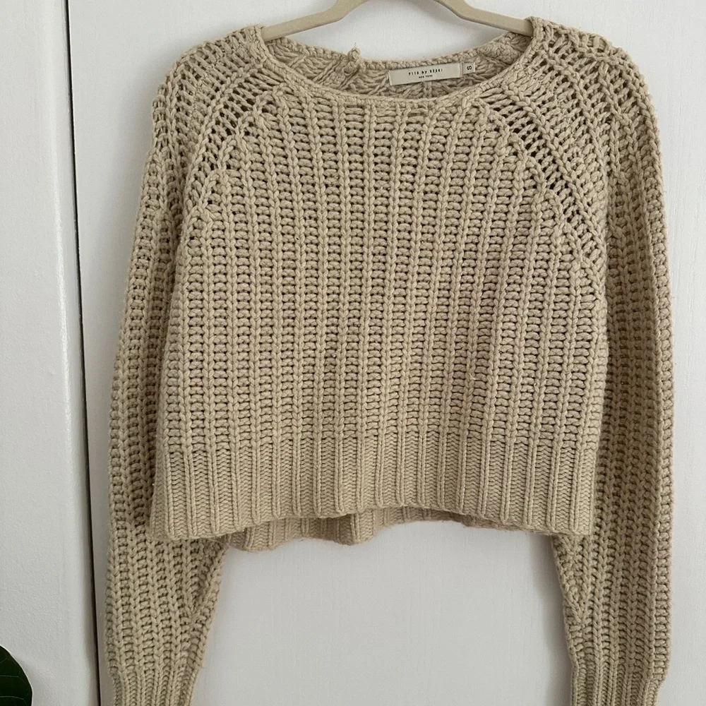 7115 by Szeki Chunky Knit Sweater – Oatmeal – Size S - Picture 1 of 2